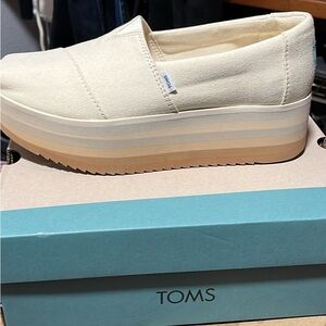 TOMS Alp Platform Natural Canvas Footwear